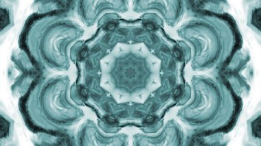 Soyut boya fırça mürekkep patlayabilir formanın düzgün kavramı simetrik desen süs dekoratif Kaleidoscope hareketi geometrik daire ve yıldız şekiller