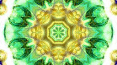 Soyut boya fırça mürekkep patlayabilir formanın düzgün kavramı simetrik desen süs dekoratif Kaleidoscope hareketi geometrik daire ve yıldız şekiller