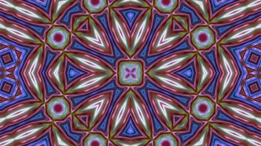 Soyut boya fırça mürekkep patlayabilir formanın düzgün kavramı simetrik desen süs dekoratif Kaleidoscope hareketi geometrik daire ve yıldız şekiller