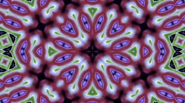 Soyut boya fırça mürekkep patlayabilir formanın düzgün kavramı simetrik desen süs dekoratif Kaleidoscope hareketi geometrik daire ve yıldız şekiller