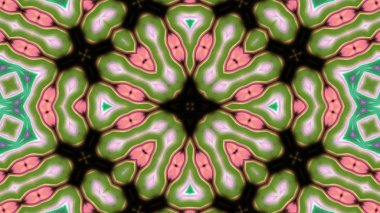 Soyut boya fırça mürekkep patlayabilir formanın düzgün kavramı simetrik desen süs dekoratif Kaleidoscope hareketi geometrik daire ve yıldız şekiller