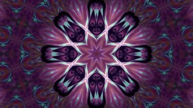 Soyut boya fırça mürekkep patlayabilir formanın düzgün kavramı simetrik desen süs dekoratif Kaleidoscope hareketi geometrik daire ve yıldız şekiller