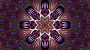 Soyut boya fırça mürekkep patlayabilir formanın düzgün kavramı simetrik desen süs dekoratif Kaleidoscope hareketi geometrik daire ve yıldız şekiller