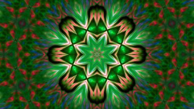 Soyut boya fırça mürekkep patlayabilir formanın düzgün kavramı simetrik desen süs dekoratif Kaleidoscope hareketi geometrik daire ve yıldız şekiller