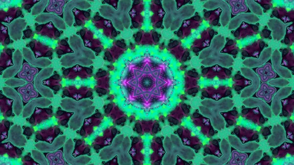 Soyut boya fırça mürekkep patlayabilir formanın düzgün kavramı simetrik desen süs dekoratif Kaleidoscope hareketi geometrik daire ve yıldız şekiller