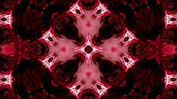 Soyut boya fırça mürekkep patlayabilir formanın düzgün kavramı simetrik desen süs dekoratif Kaleidoscope hareketi geometrik daire ve yıldız şekiller