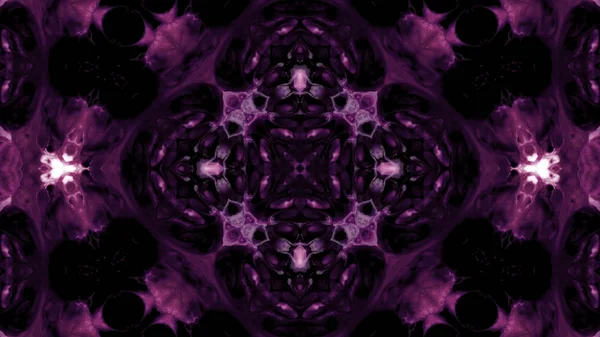 Soyut boya fırça mürekkep patlayabilir formanın düzgün kavramı simetrik desen süs dekoratif Kaleidoscope hareketi geometrik daire ve yıldız şekiller