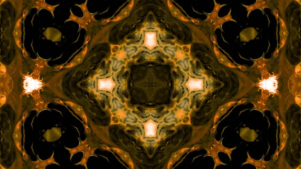 Soyut boya fırça mürekkep patlayabilir formanın düzgün kavramı simetrik desen süs dekoratif Kaleidoscope hareketi geometrik daire ve yıldız şekiller