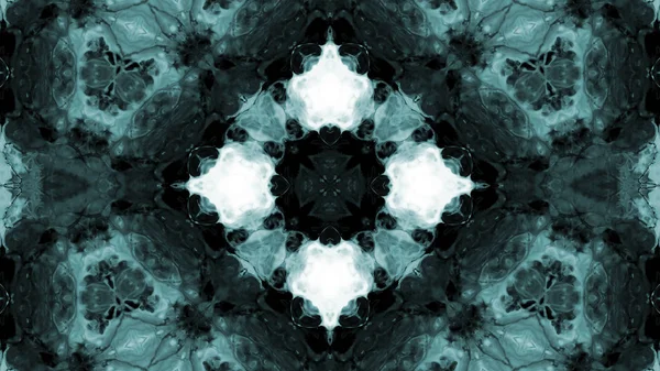 Soyut boya fırça mürekkep patlayabilir formanın düzgün kavramı simetrik desen süs dekoratif Kaleidoscope hareketi geometrik daire ve yıldız şekiller