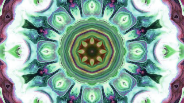 Soyut boya fırça mürekkep patlayabilir formanın düzgün kavramı simetrik desen süs dekoratif Kaleidoscope hareketi geometrik daire ve yıldız şekiller