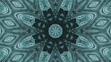 Soyut boya fırça mürekkep patlayabilir formanın düzgün kavramı simetrik desen süs dekoratif Kaleidoscope hareketi geometrik daire ve yıldız şekiller