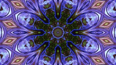 Soyut boya fırça mürekkep patlayabilir formanın düzgün kavramı simetrik desen süs dekoratif Kaleidoscope hareketi geometrik daire ve yıldız şekiller