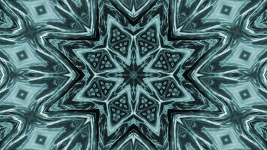 Soyut boya fırça mürekkep patlayabilir formanın düzgün kavramı simetrik desen süs dekoratif Kaleidoscope hareketi geometrik daire ve yıldız şekiller