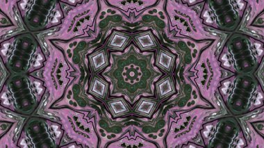 Soyut boya fırça mürekkep patlayabilir formanın düzgün kavramı simetrik desen süs dekoratif Kaleidoscope hareketi geometrik daire ve yıldız şekiller