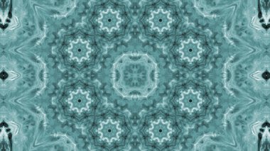 Soyut boya fırça mürekkep patlayabilir formanın düzgün kavramı simetrik desen süs dekoratif Kaleidoscope hareketi geometrik daire ve yıldız şekiller