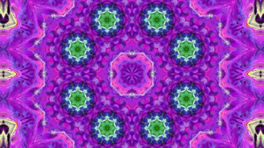 Soyut boya fırça mürekkep patlayabilir formanın düzgün kavramı simetrik desen süs dekoratif Kaleidoscope hareketi geometrik daire ve yıldız şekiller