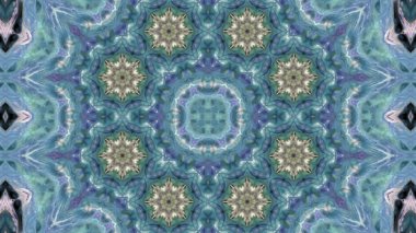 Soyut boya fırça mürekkep patlayabilir formanın düzgün kavramı simetrik desen süs dekoratif Kaleidoscope hareketi geometrik daire ve yıldız şekiller