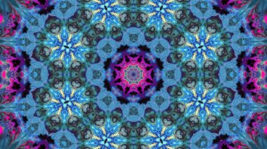 Soyut boya fırça mürekkep patlayabilir formanın düzgün kavramı simetrik desen süs dekoratif Kaleidoscope hareketi geometrik daire ve yıldız şekiller