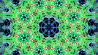 Soyut boya fırça mürekkep patlayabilir formanın düzgün kavramı simetrik desen süs dekoratif Kaleidoscope hareketi geometrik daire ve yıldız şekiller