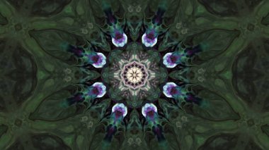 Soyut boya fırça mürekkep patlayabilir formanın düzgün kavramı simetrik desen süs dekoratif Kaleidoscope hareketi geometrik daire ve yıldız şekiller