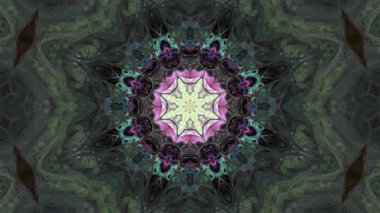 Soyut boya fırça mürekkep patlayabilir formanın düzgün kavramı simetrik desen süs dekoratif Kaleidoscope hareketi geometrik daire ve yıldız şekiller