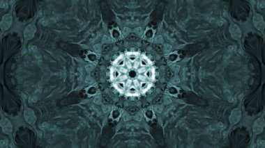 Soyut boya fırça mürekkep patlayabilir formanın düzgün kavramı simetrik desen süs dekoratif Kaleidoscope hareketi geometrik daire ve yıldız şekiller