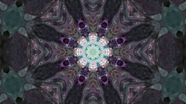 Soyut boya fırça mürekkep patlayabilir formanın düzgün kavramı simetrik desen süs dekoratif Kaleidoscope hareketi geometrik daire ve yıldız şekiller