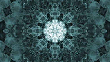 Soyut boya fırça mürekkep patlayabilir formanın düzgün kavramı simetrik desen süs dekoratif Kaleidoscope hareketi geometrik daire ve yıldız şekiller