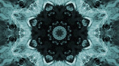 Soyut boya fırça mürekkep patlayabilir formanın düzgün kavramı simetrik desen süs dekoratif Kaleidoscope hareketi geometrik daire ve yıldız şekiller