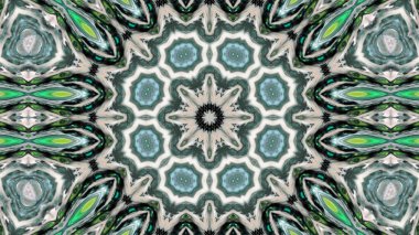 Soyut boya fırça mürekkep patlayabilir formanın düzgün kavramı simetrik desen süs dekoratif Kaleidoscope hareketi geometrik daire ve yıldız şekiller