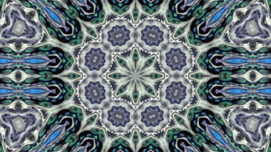 Soyut boya fırça mürekkep patlayabilir formanın düzgün kavramı simetrik desen süs dekoratif Kaleidoscope hareketi geometrik daire ve yıldız şekiller