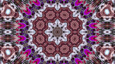 Soyut boya fırça mürekkep patlayabilir formanın düzgün kavramı simetrik desen süs dekoratif Kaleidoscope hareketi geometrik daire ve yıldız şekiller