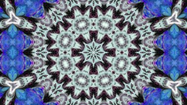 Soyut boya fırça mürekkep patlayabilir formanın düzgün kavramı simetrik desen süs dekoratif Kaleidoscope hareketi geometrik daire ve yıldız şekiller