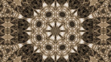 Soyut boya fırça mürekkep patlayabilir formanın düzgün kavramı simetrik desen süs dekoratif Kaleidoscope hareketi geometrik daire ve yıldız şekiller