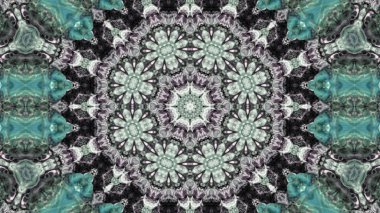 Soyut boya fırça mürekkep patlayabilir formanın düzgün kavramı simetrik desen süs dekoratif Kaleidoscope hareketi geometrik daire ve yıldız şekiller