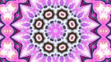 Soyut boya fırça mürekkep patlayabilir formanın düzgün kavramı simetrik desen süs dekoratif Kaleidoscope hareketi geometrik daire ve yıldız şekiller