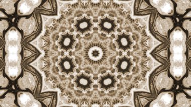 Soyut boya fırça mürekkep patlayabilir formanın düzgün kavramı simetrik desen süs dekoratif Kaleidoscope hareketi geometrik daire ve yıldız şekiller