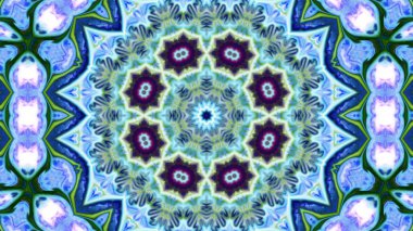 Soyut boya fırça mürekkep patlayabilir formanın düzgün kavramı simetrik desen süs dekoratif Kaleidoscope hareketi geometrik daire ve yıldız şekiller