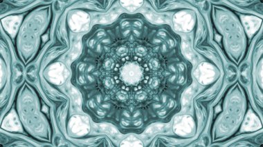 Soyut boya fırça mürekkep patlayabilir formanın düzgün kavramı simetrik desen süs dekoratif Kaleidoscope hareketi geometrik daire ve yıldız şekiller