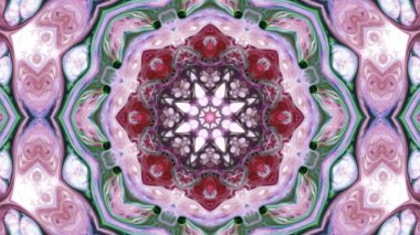 Soyut boya fırça mürekkep patlayabilir formanın düzgün kavramı simetrik desen süs dekoratif Kaleidoscope hareketi geometrik daire ve yıldız şekiller