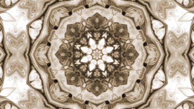 Soyut boya fırça mürekkep patlayabilir formanın düzgün kavramı simetrik desen süs dekoratif Kaleidoscope hareketi geometrik daire ve yıldız şekiller