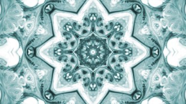 Soyut boya fırça mürekkep patlayabilir formanın düzgün kavramı simetrik desen süs dekoratif Kaleidoscope hareketi geometrik daire ve yıldız şekiller