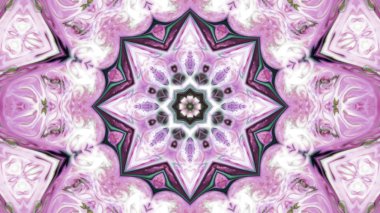 Soyut boya fırça mürekkep patlayabilir formanın düzgün kavramı simetrik desen süs dekoratif Kaleidoscope hareketi geometrik daire ve yıldız şekiller