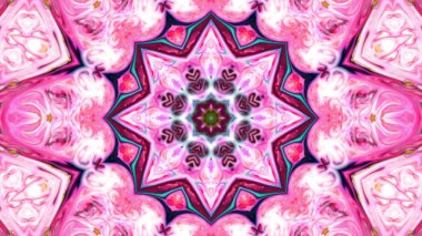 Soyut boya fırça mürekkep patlayabilir formanın düzgün kavramı simetrik desen süs dekoratif Kaleidoscope hareketi geometrik daire ve yıldız şekiller