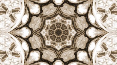 Soyut boya fırça mürekkep patlayabilir formanın düzgün kavramı simetrik desen süs dekoratif Kaleidoscope hareketi geometrik daire ve yıldız şekiller