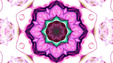 Soyut boya fırça mürekkep patlayabilir formanın düzgün kavramı simetrik desen süs dekoratif Kaleidoscope hareketi geometrik daire ve yıldız şekiller