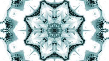 Soyut boya fırça mürekkep patlayabilir formanın düzgün kavramı simetrik desen süs dekoratif Kaleidoscope hareketi geometrik daire ve yıldız şekiller