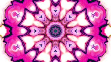 Soyut boya fırça mürekkep patlayabilir formanın düzgün kavramı simetrik desen süs dekoratif Kaleidoscope hareketi geometrik daire ve yıldız şekiller