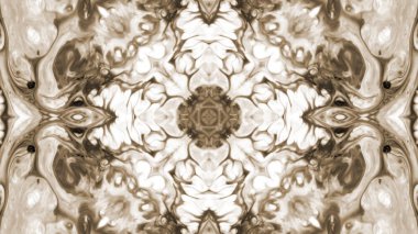 Soyut boya fırça mürekkep patlayabilir formanın düzgün kavramı simetrik desen süs dekoratif Kaleidoscope hareketi geometrik daire ve yıldız şekiller