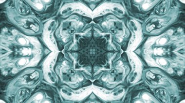 Soyut boya fırça mürekkep patlayabilir formanın düzgün kavramı simetrik desen süs dekoratif Kaleidoscope hareketi geometrik daire ve yıldız şekiller